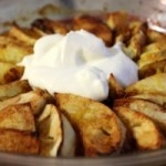 Baked Cinnamon Apple Slices with Creme Fraiche